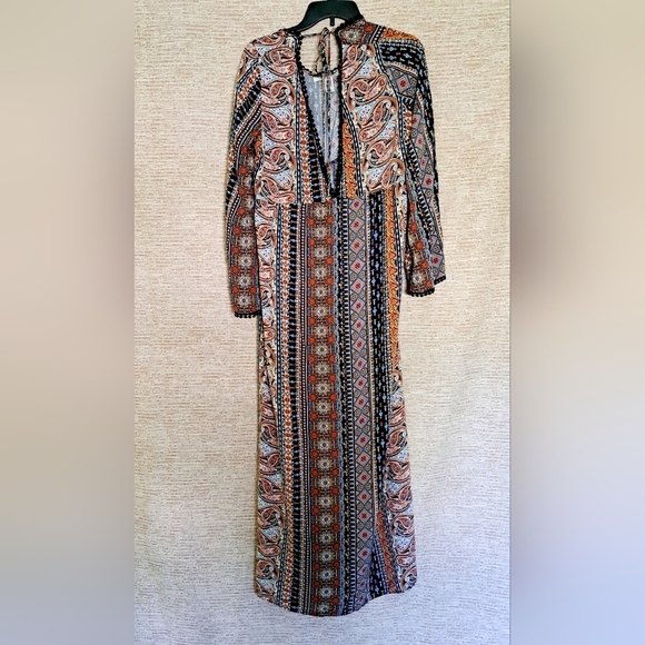 American Rag Black Maxi Dress Multi Color Women's XL - Picture 1 of 7